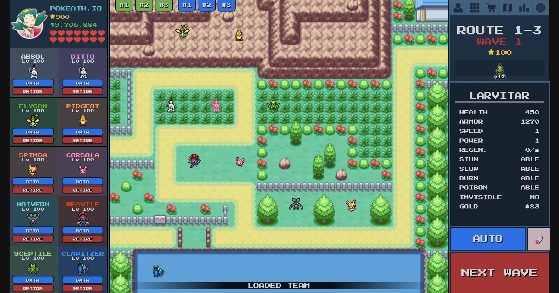 Route 1-3 No-Damage Team for Moltres