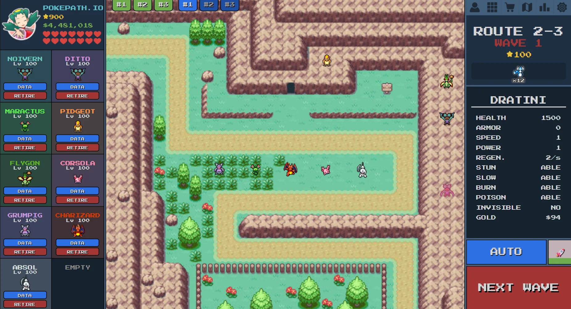 Route 2-3 No-Damage Team for SUICUNE